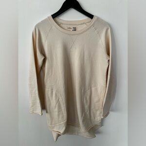 Jackson Rowe Larrea Cream Long Sleeve Sweatshirt Dress Sz XS